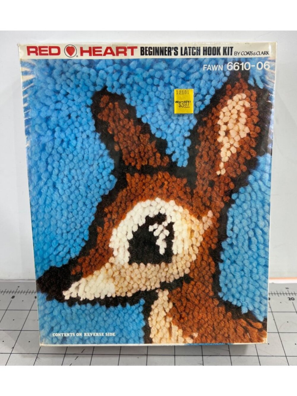 Red Heart Beginners Latch Hook Kit Deer Fawn 6610-06  8"x10" New NOS